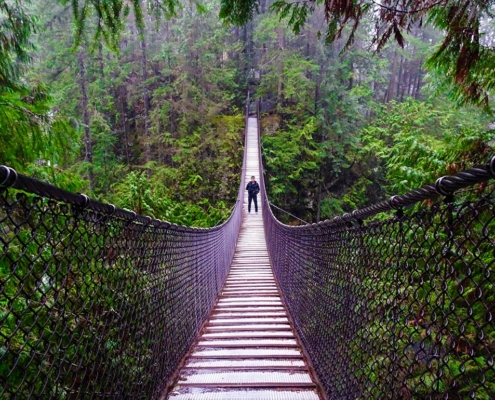 Ace on Lynn Canyon Suspension Bridge, Vancouver, Canada