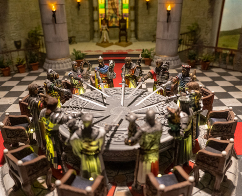 Knights of the Round Table Display at Miniature World, Victoria, Canada