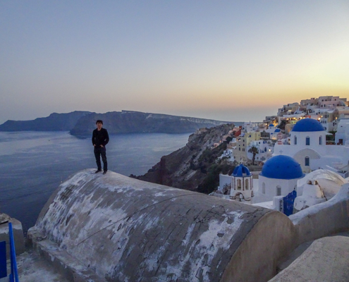 Ace Next to Blue Domes, Santorini, Greece