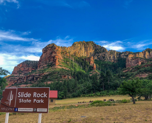 Sign and View, Slide Rock State Park, Arizona, United States