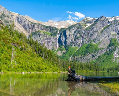 Ace at Avalanche Lake's Center, Glacier National Park, Montana, United States