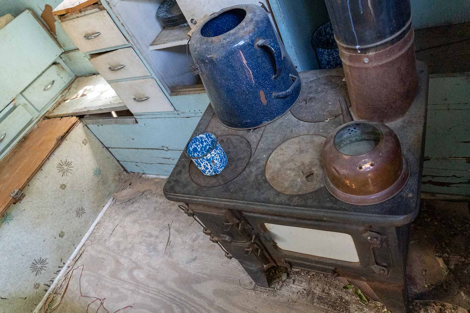 Covered Wagon Interior 2, Antelope Island, Utah, United States