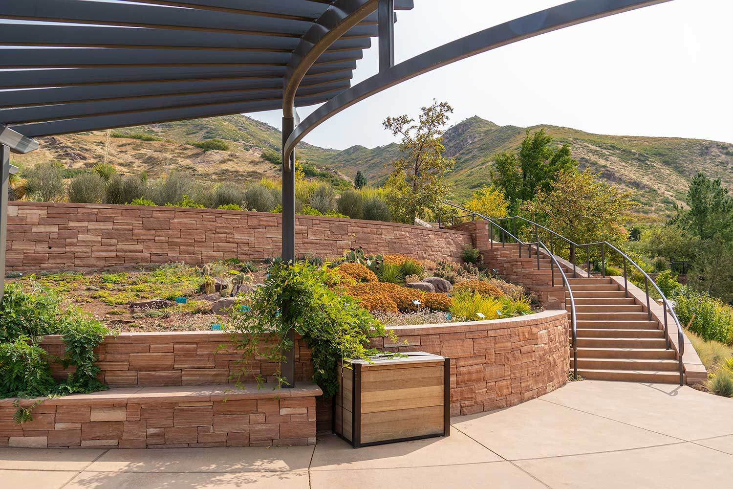 Water Conservation Garden Terrace, Red Butte Garden, Salt Lake City, Utah, United States