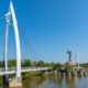 The Keeper of the Plains and Bridges, Wichita, Kansas, United States